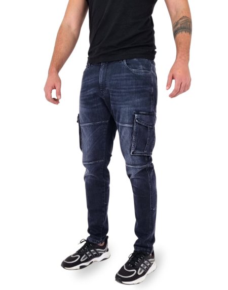 Calvin Klein Jeans - Pantaloni cargo grigio chiaro con stemma Calvin Klein Jeans - Pantaloni cargo grigio chiaro con stemma